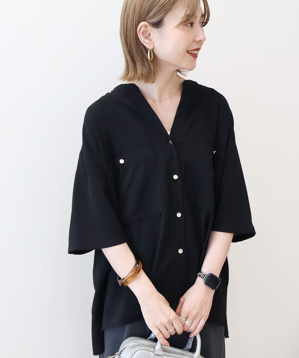 AMERICAN HOLIC ミリタリーWポケットスキッパーシャツ 