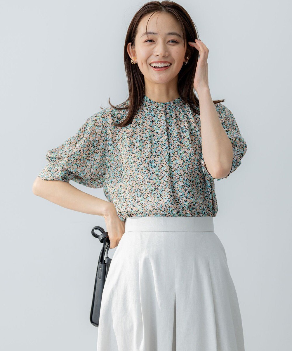 組曲 S ミニフラワープリント ブラウス 