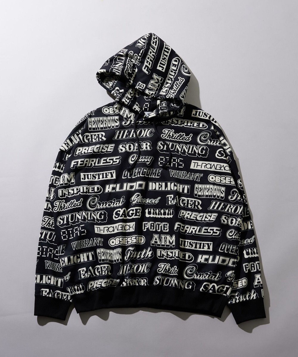 WEGO 総柄BIGプルパーカー 