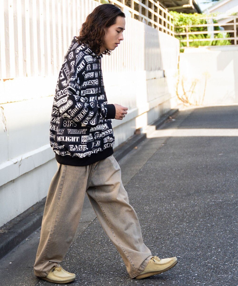 WEGO 総柄BIGプルパーカー 