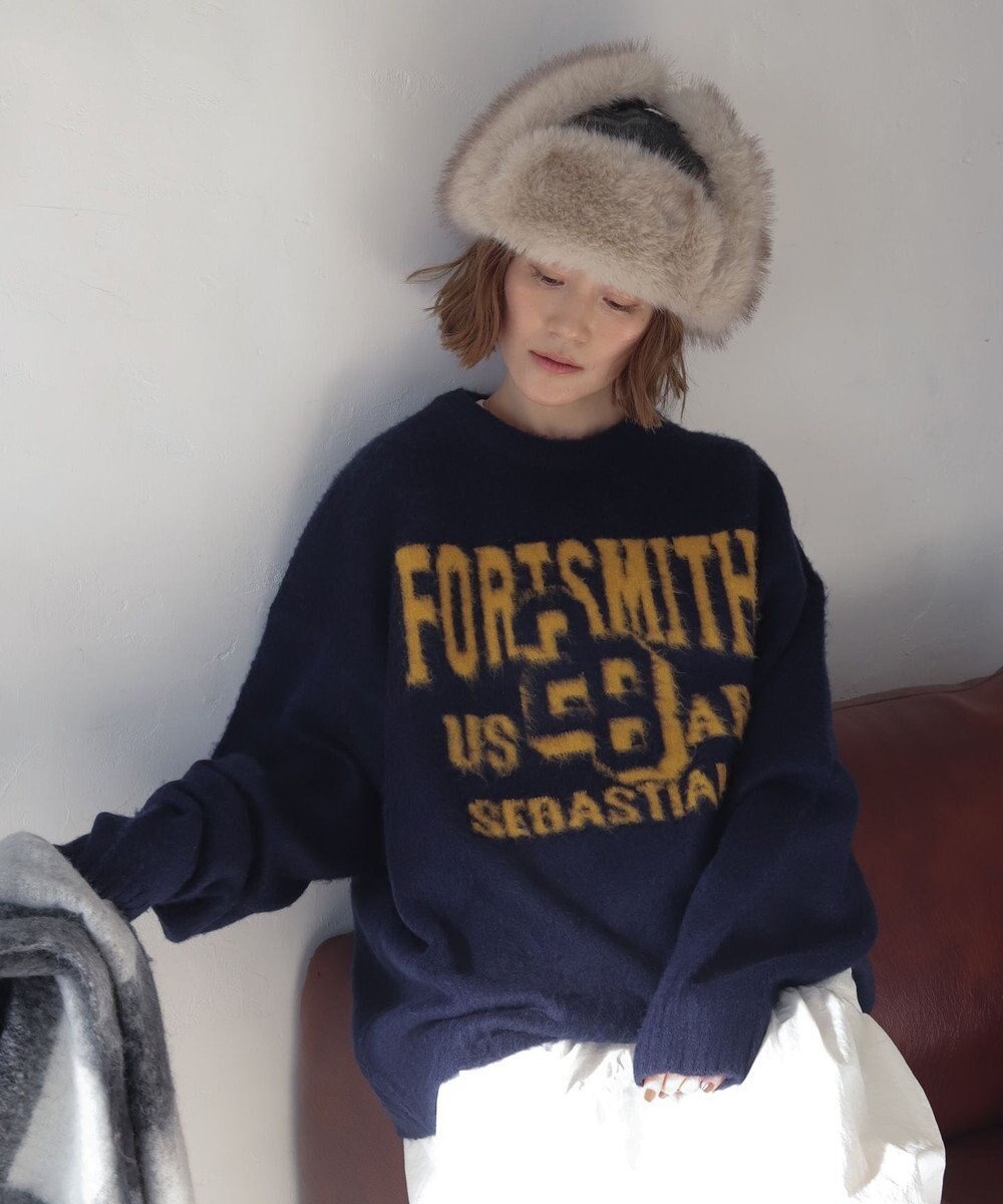 WEGO 【ユニセックス着用ITEM/MLサイズ展開/25年秋冬新作】ファジーグラフィックプルオーバー 