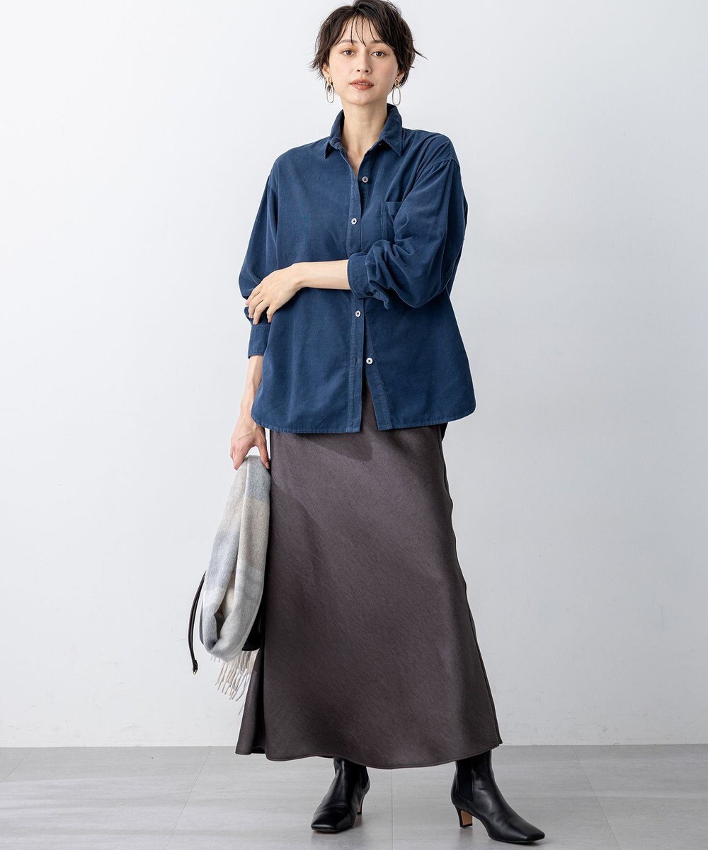 23区 【見上愛さん着用/Oggi11月号掲載】コットン コーデュロイ シャツ 