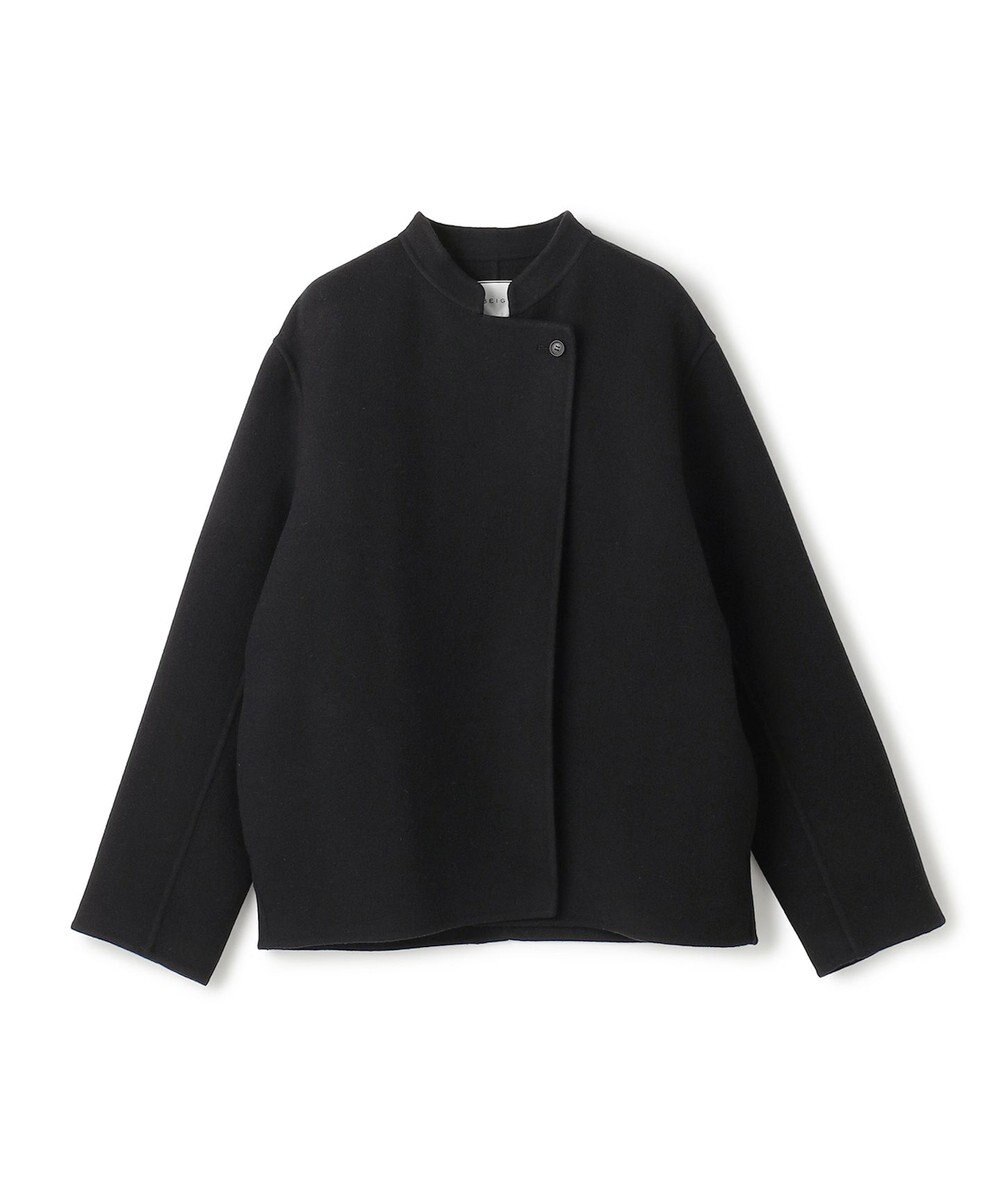 BEIGE， 【andGIRL 秋号掲載】LEMOORE / ウールリバースタンドカラーショートコート 