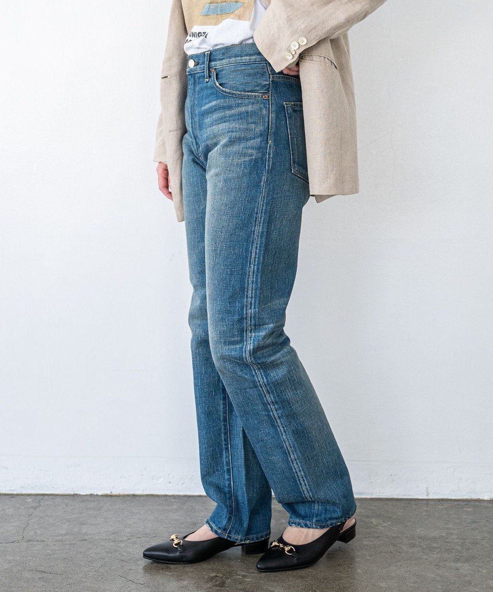 caqu boy`s cutⅡ テーパードストレートデニム USEDWASH 