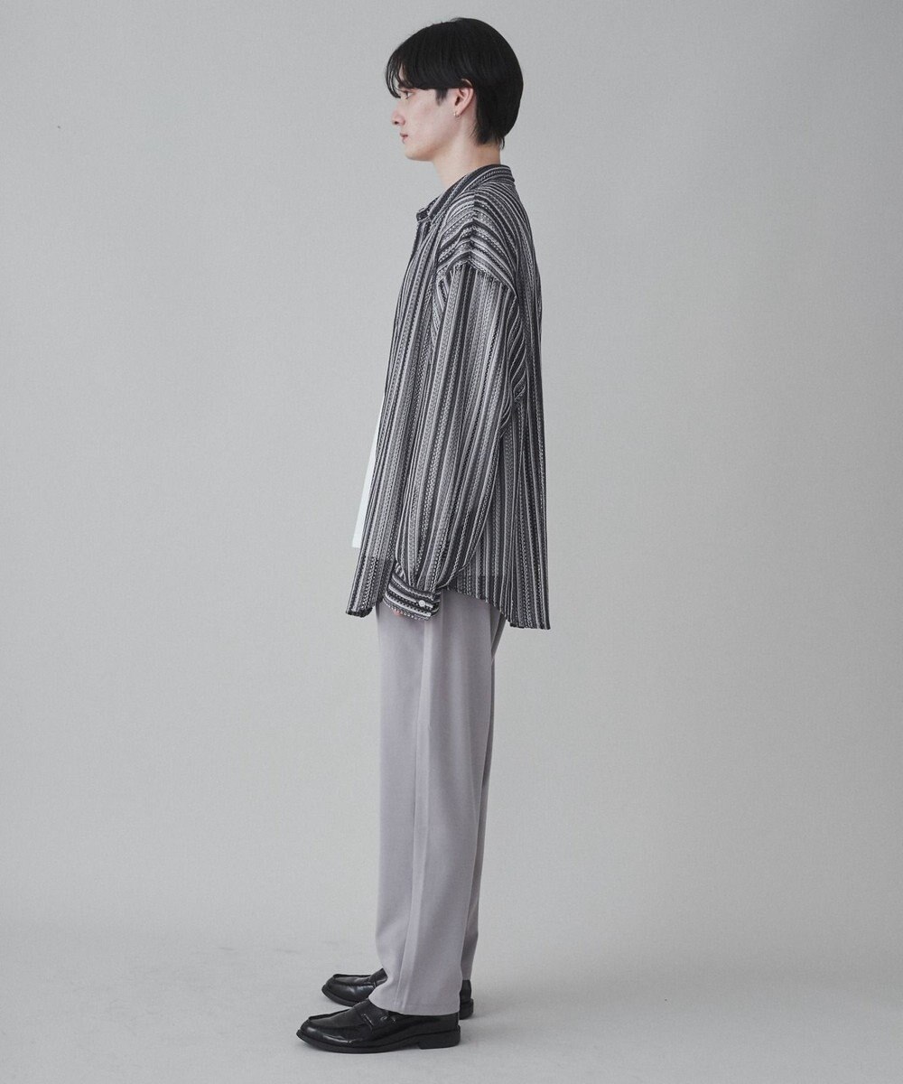 WEGO 【ユニセックス着用ITEM】ストライプメッシュBIGシャツ 