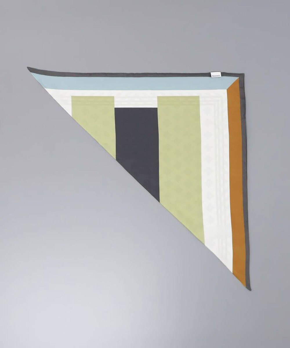 AURORA Oggi12月号掲載 Beaurance （ビューランス）シルクツイル トライアングルスカーフ(リング付き) 