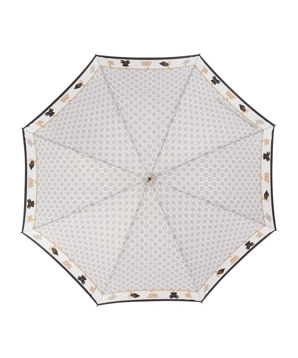 MOONBAT FURLA 長傘 チャーム＆ロゴプリント UV 耐風 日本製 