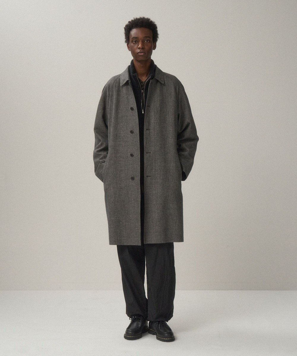 ATON LINEN WOOL TWILL | バルマカーンコート - UNISEX 