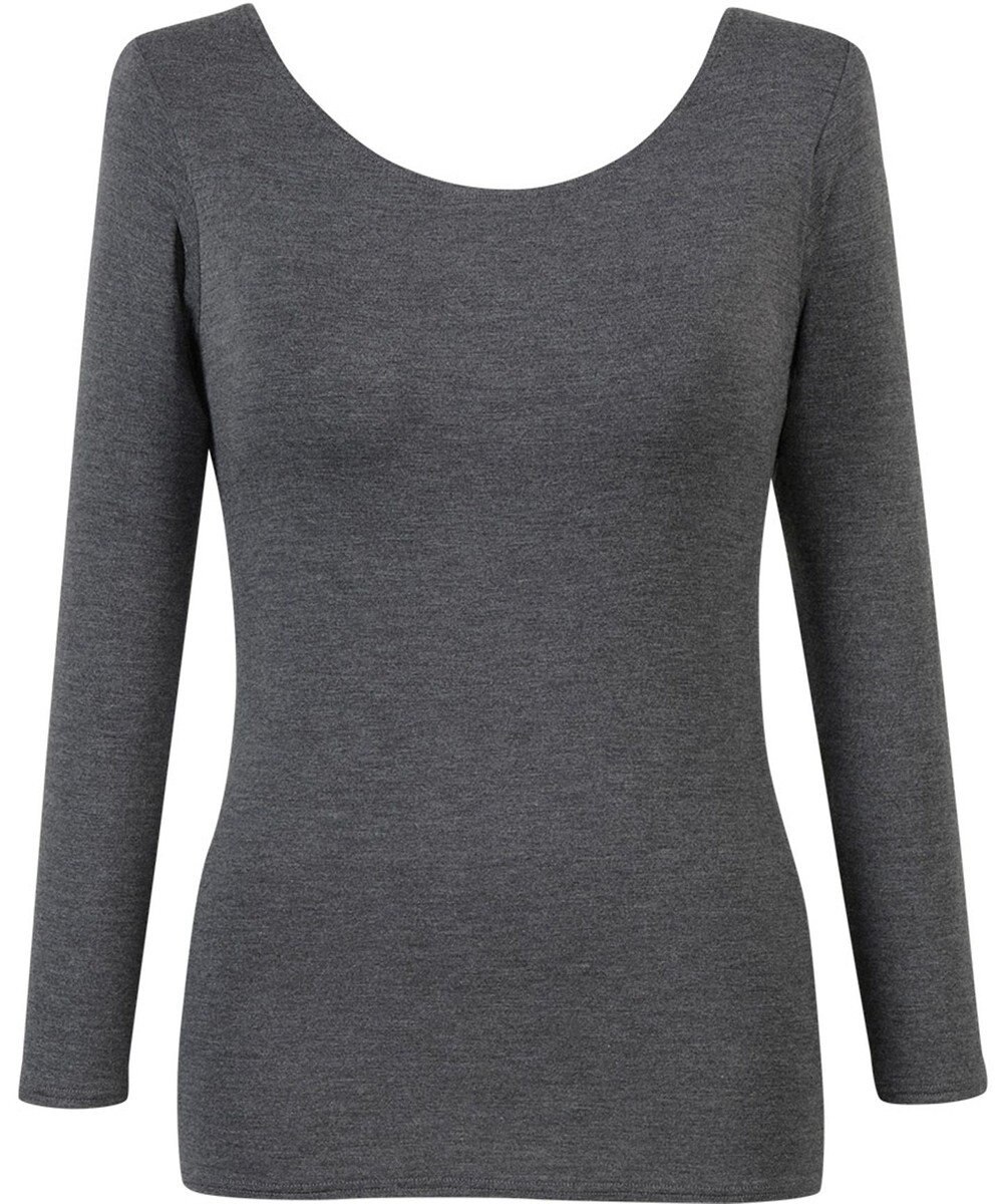 Wing カップ付きインナー あったか素材 ブラトップ ラク きれいなバストシルエット 【シンクロブラトップ  保温タイプ】 8分袖 長袖 秋 冬 ET1864 ウイング／ワコール 