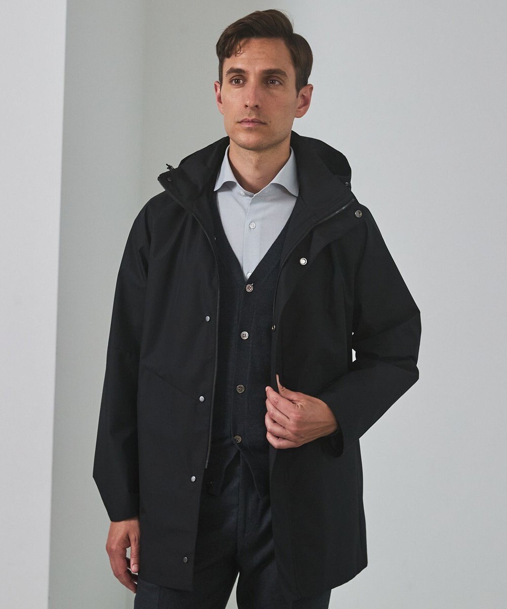 GOTAIRIKU 25年新作/3シーズン対応【仕事で着用可】メランジカルゼ フーデッドブルゾン_無地 