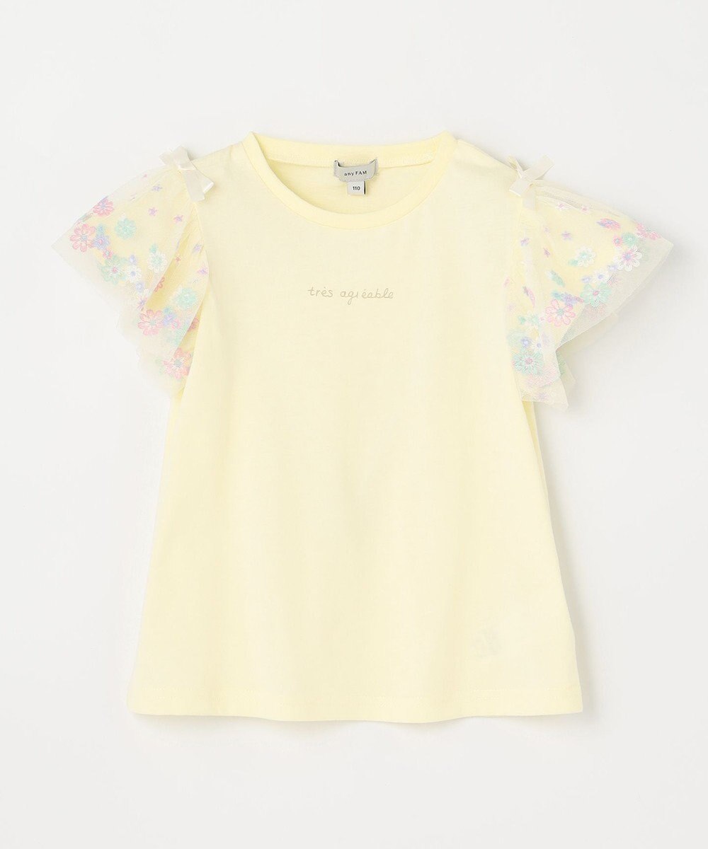 ANY KIDS フラワーチュール半袖Tシャツ 