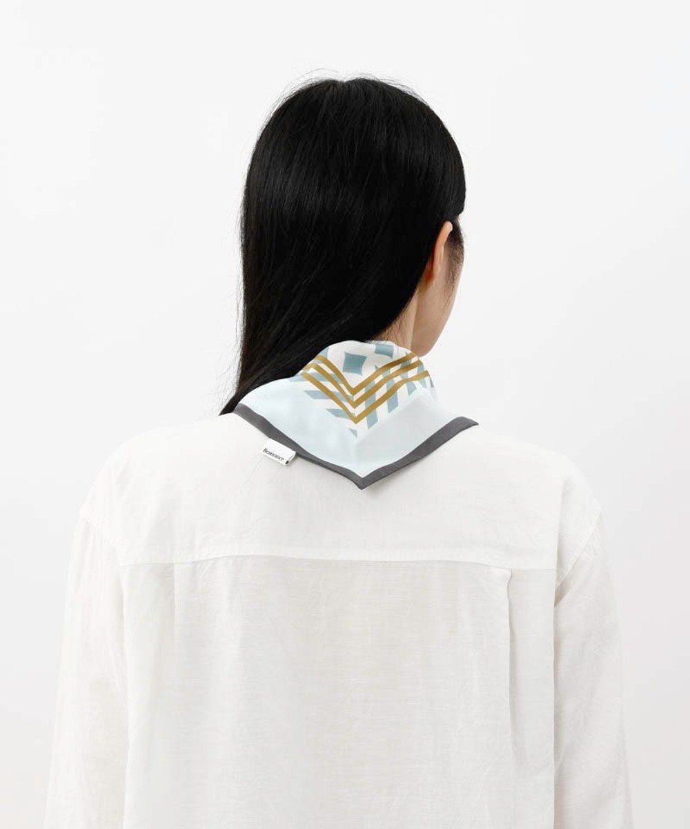 AURORA Oggi12月号掲載 Beaurance （ビューランス）シルクツイル トライアングルスカーフ(リング付き) 