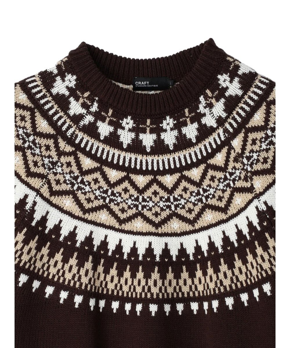 CRAFT STANDARD BOUTIQUE 【男女兼用】求心柄クルーネックニット 