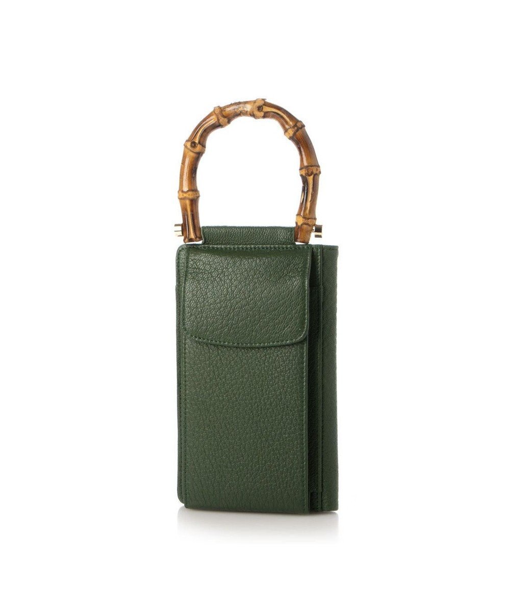 UNBILLION perche バンブーハンドルゴートモバイルウォレットショルダー 