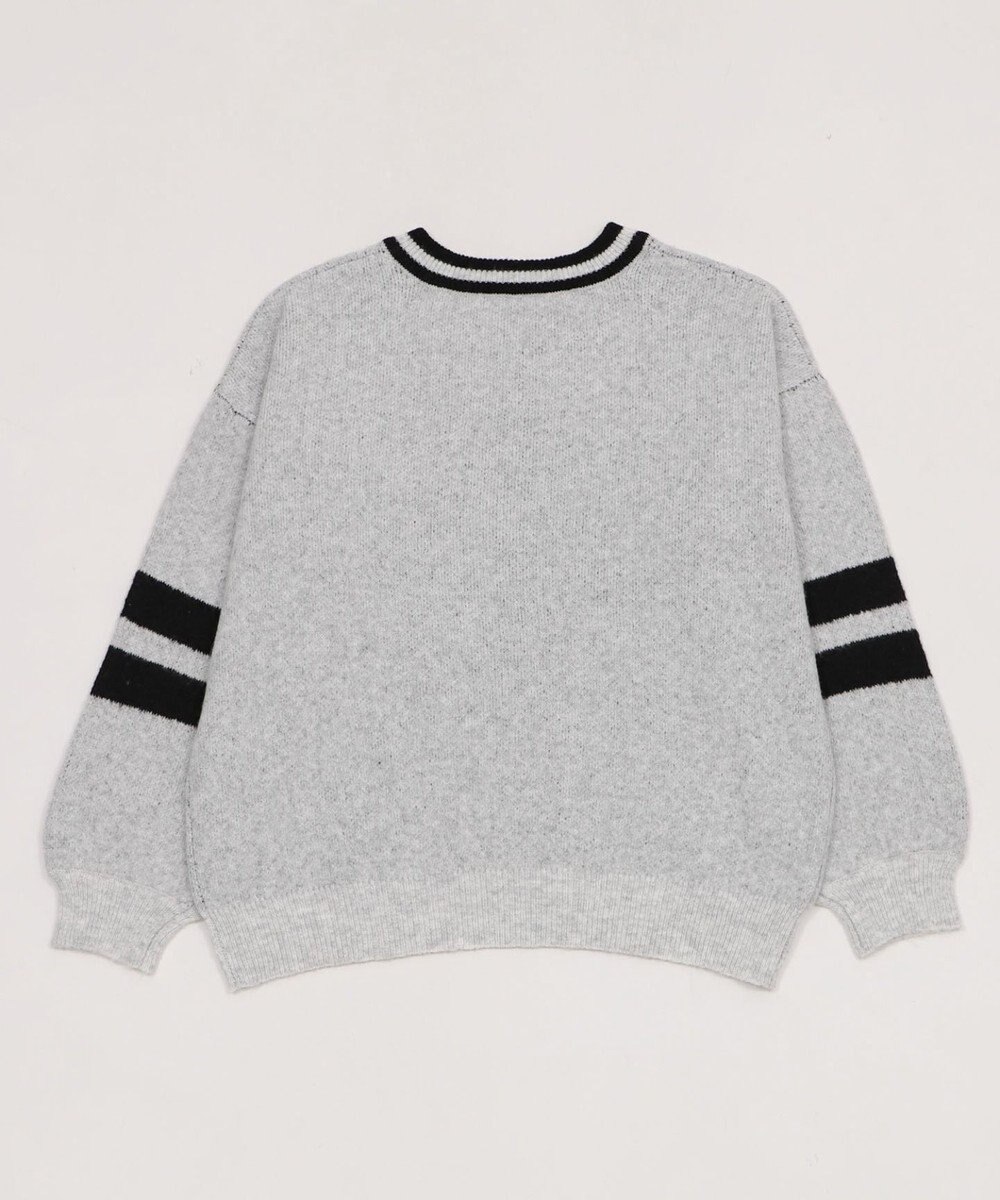 WEGO 【25年秋冬新作】フラッフィーVネックニットBIGプルオーバー 