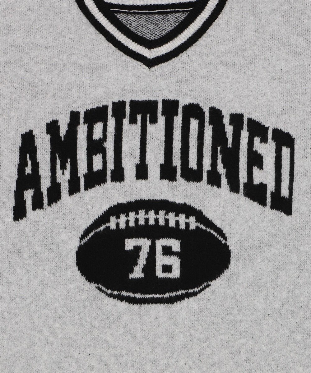 WEGO 【25年秋冬新作】フラッフィーVネックニットBIGプルオーバー 