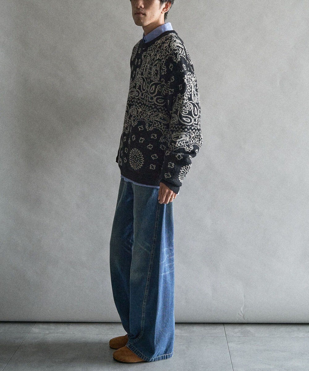 CRAFT STANDARD BOUTIQUE ペイズリー柄ニットプルオーバー 