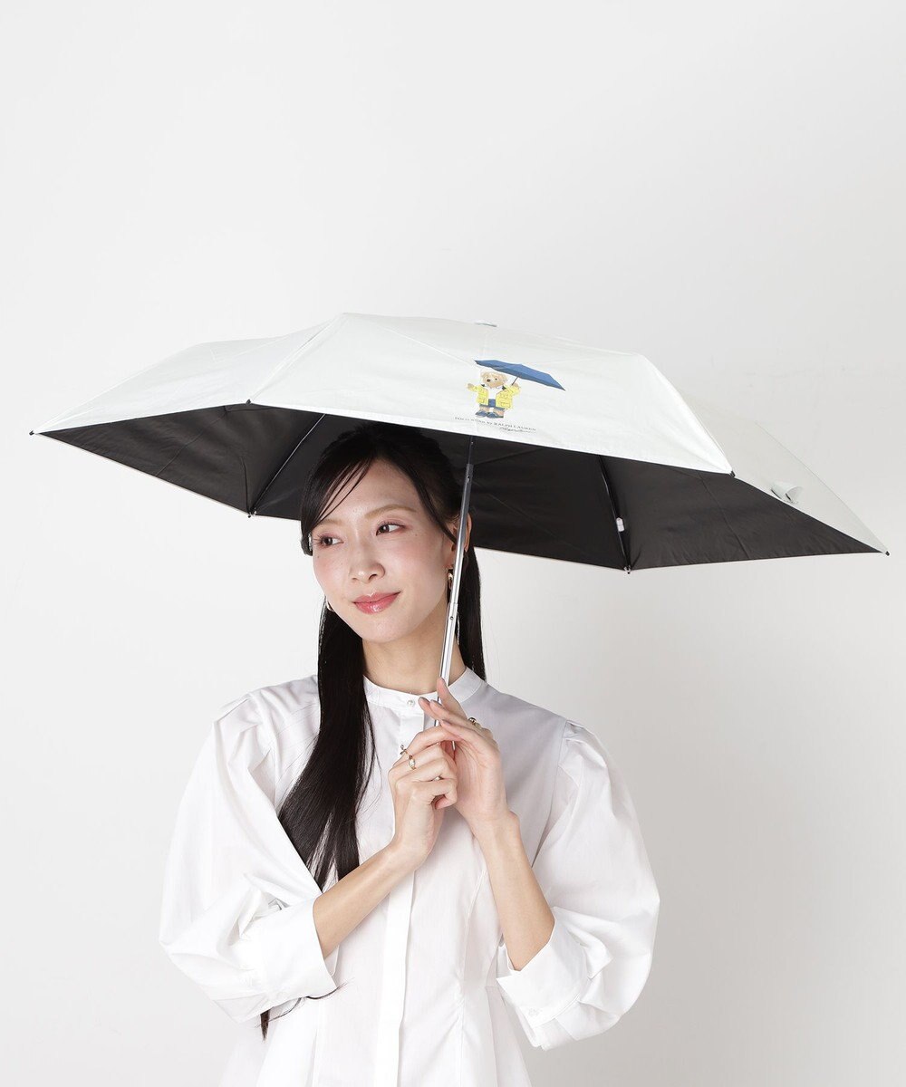 MOONBAT 【 遮光率100％/遮熱/UV/軽量】POLO RALPH LAUREN（ポロ ラルフローレン）晴雨兼用日傘  レインベア  折りたたみ傘 