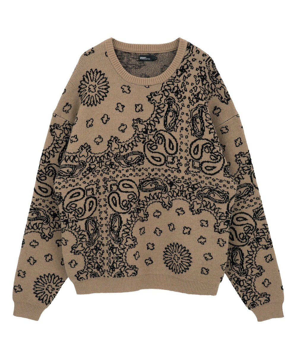 CRAFT STANDARD BOUTIQUE ペイズリー柄ニットプルオーバー 