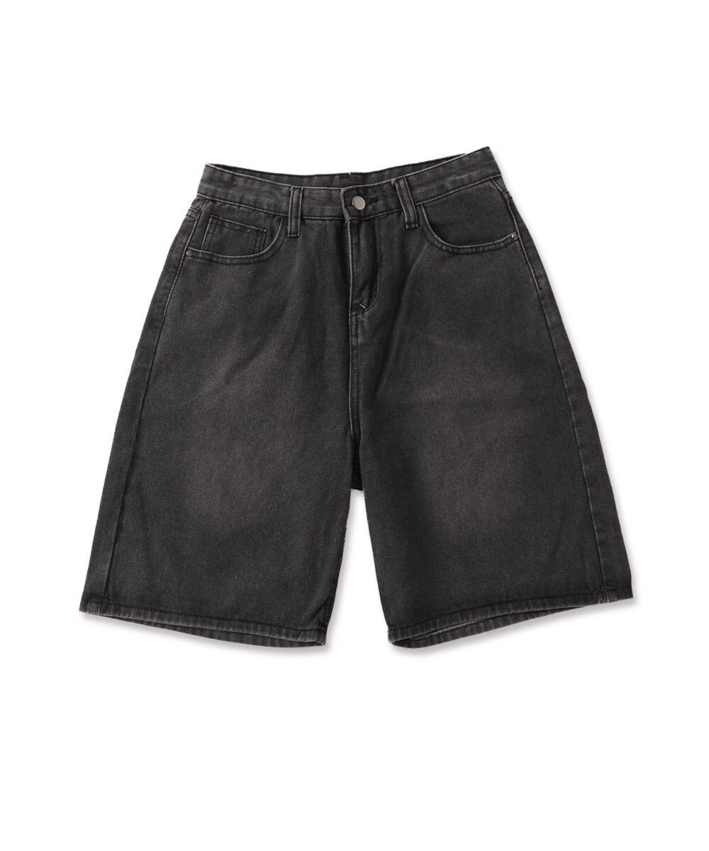 WEGO ワイドハーフデニムパンツ 