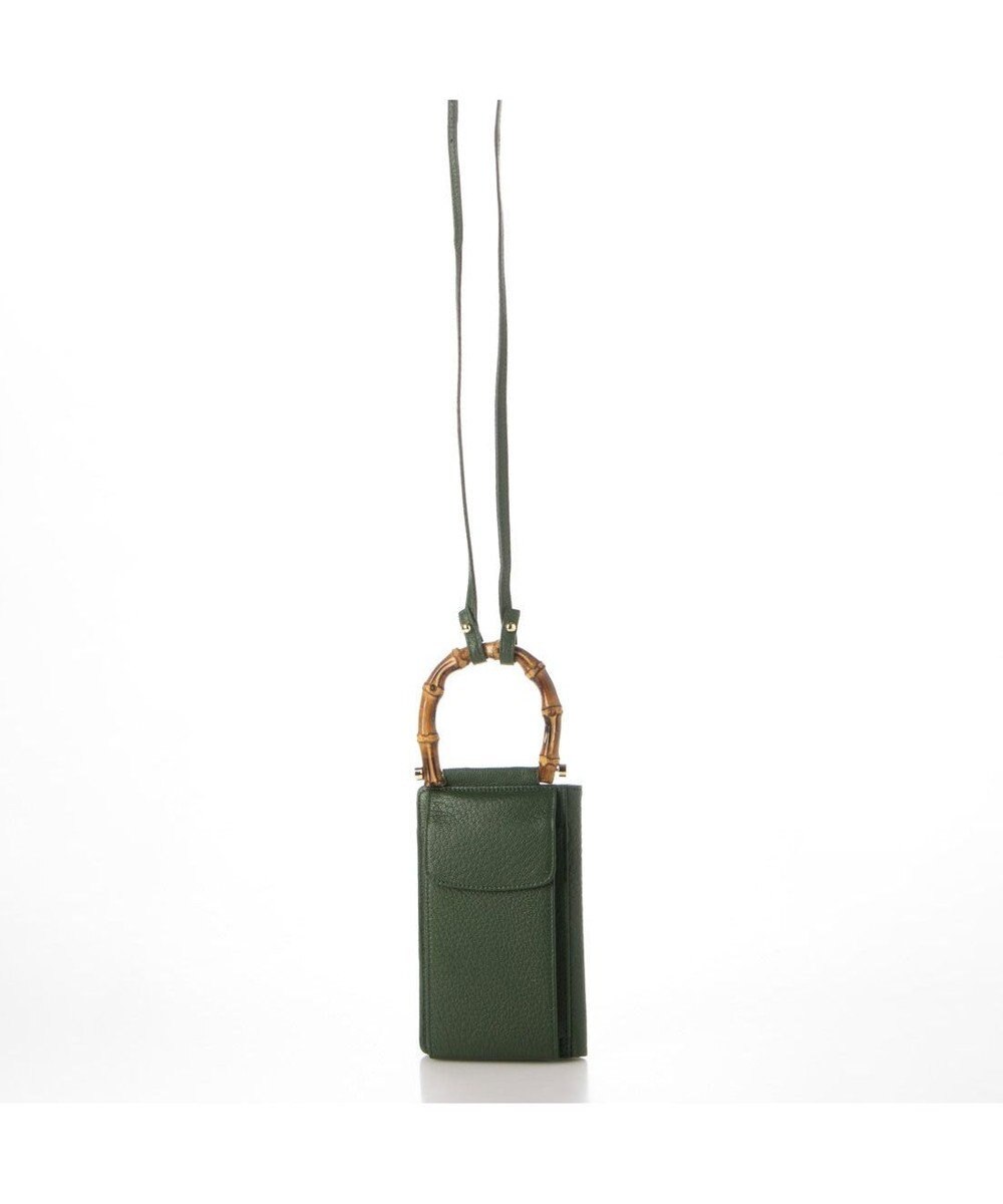 UNBILLION perche バンブーハンドルゴートモバイルウォレットショルダー 