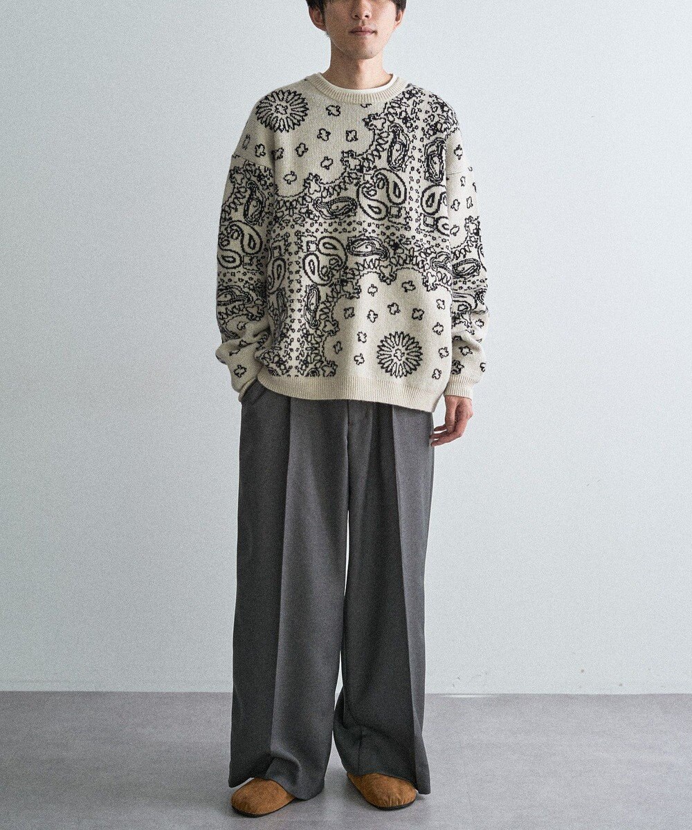 CRAFT STANDARD BOUTIQUE ペイズリー柄ニットプルオーバー 