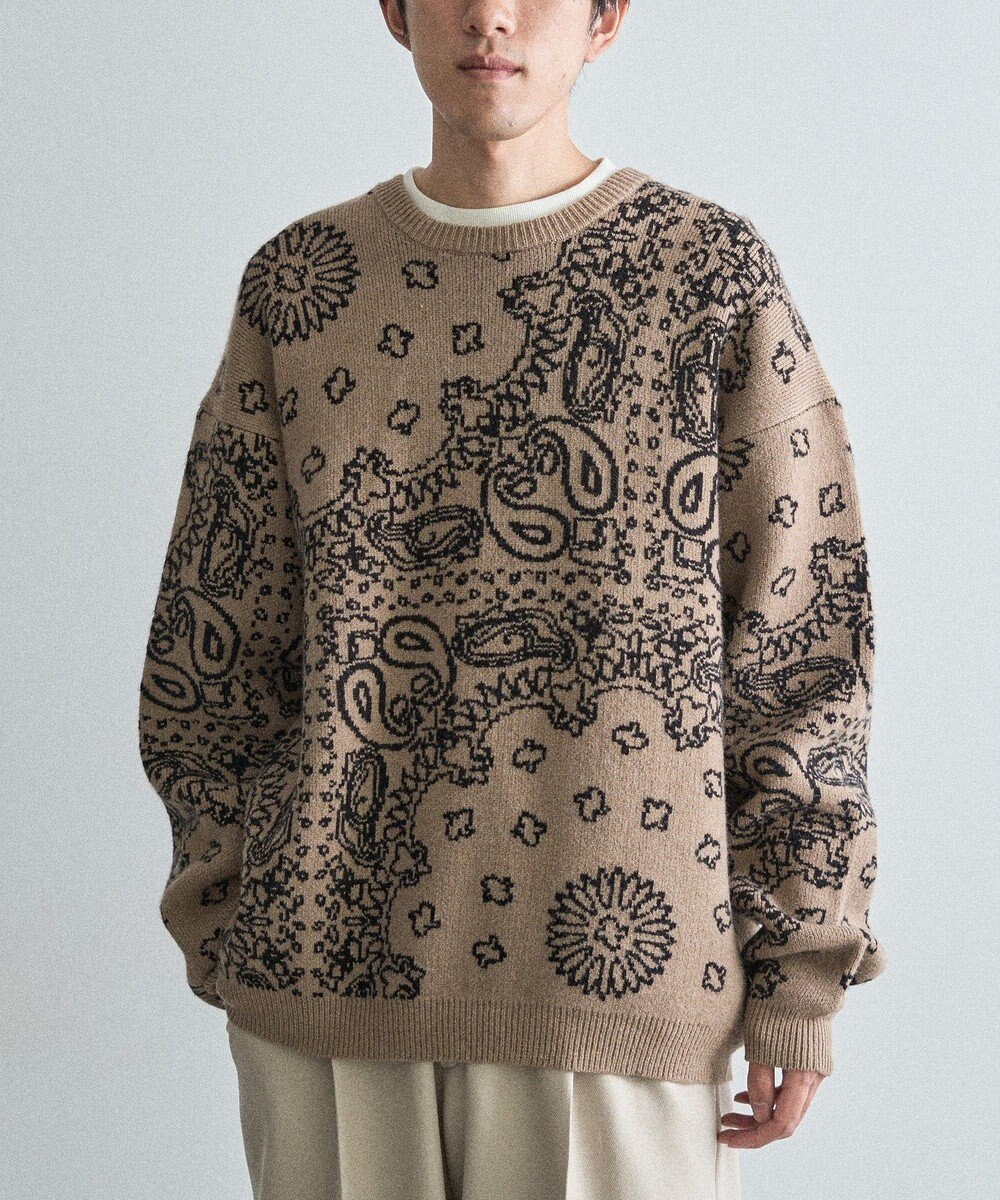 CRAFT STANDARD BOUTIQUE ペイズリー柄ニットプルオーバー 