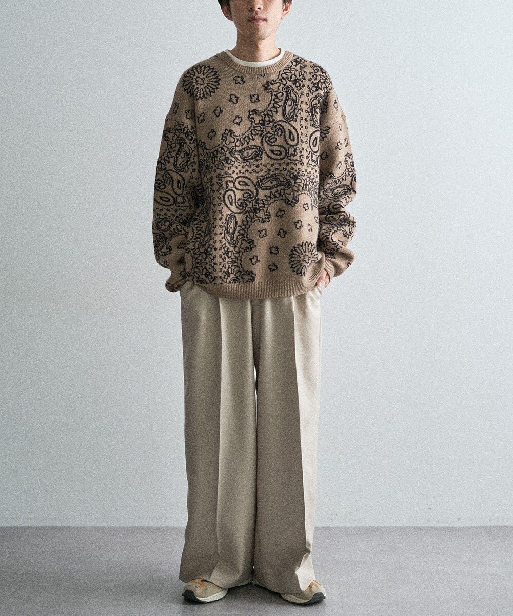 CRAFT STANDARD BOUTIQUE ペイズリー柄ニットプルオーバー 