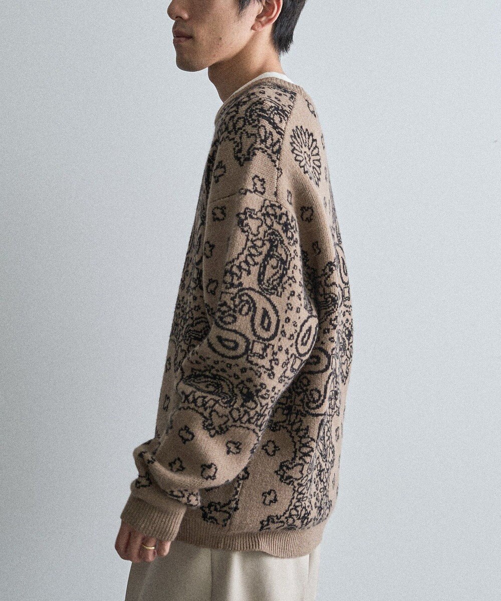 CRAFT STANDARD BOUTIQUE ペイズリー柄ニットプルオーバー 
