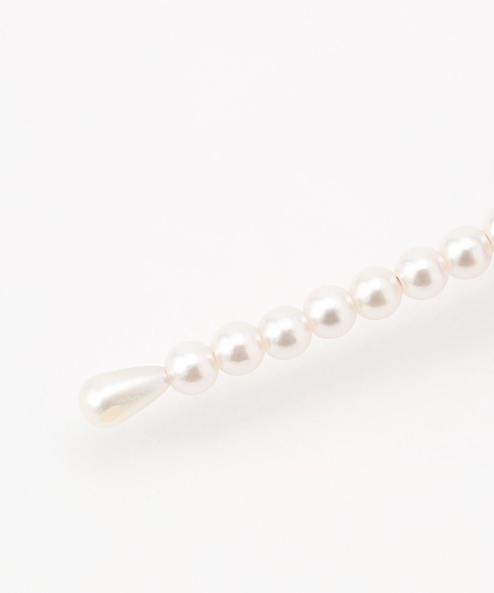 ANY KIDS サテンリボン×パール キッズ カチューシャ 