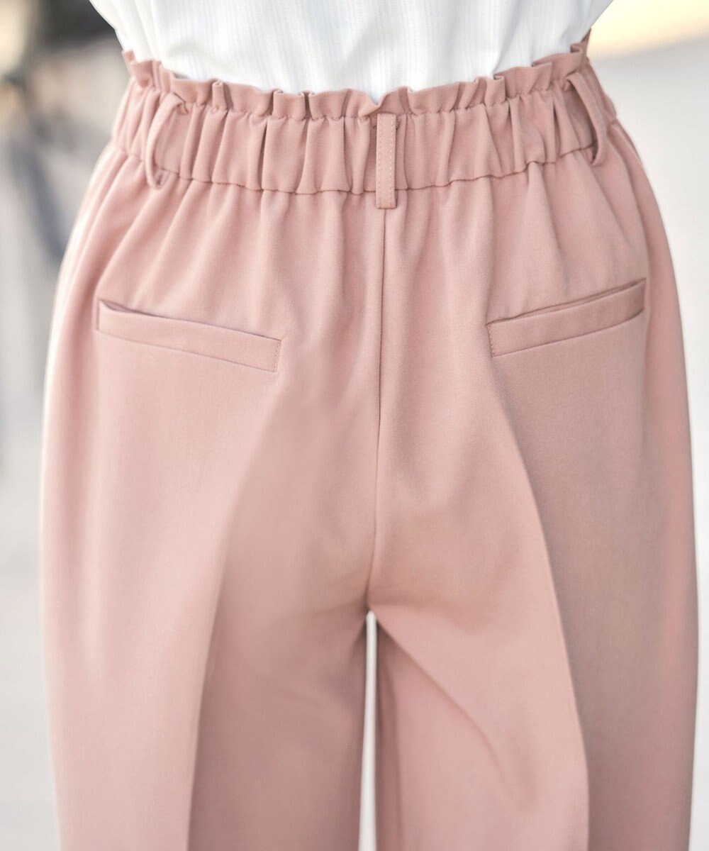 Tiaclasse 【小倉優子さん着用・洗える】カラーテーパードパンツ 