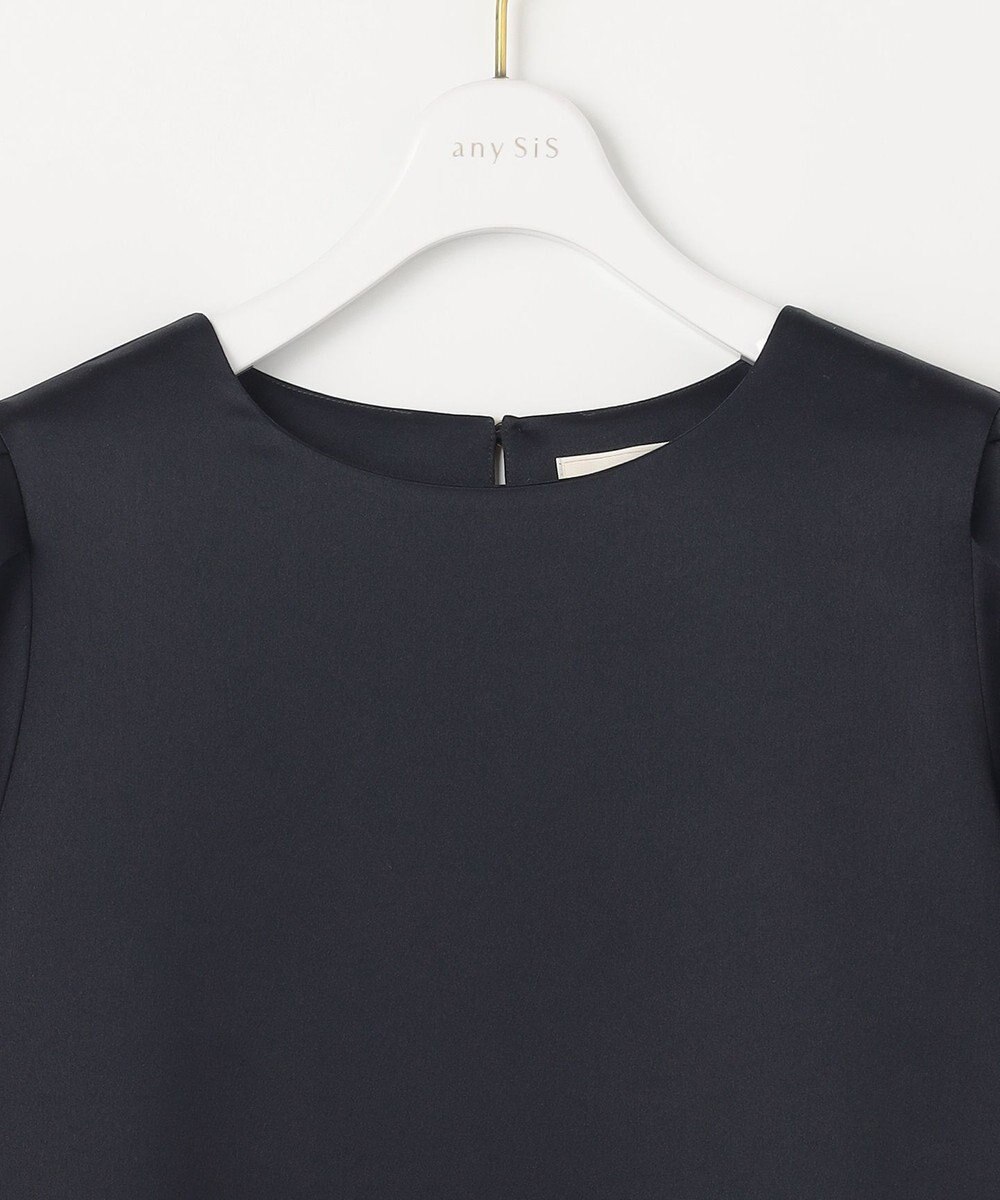 ANY SIS 【洗える】サテン プルオーバー 