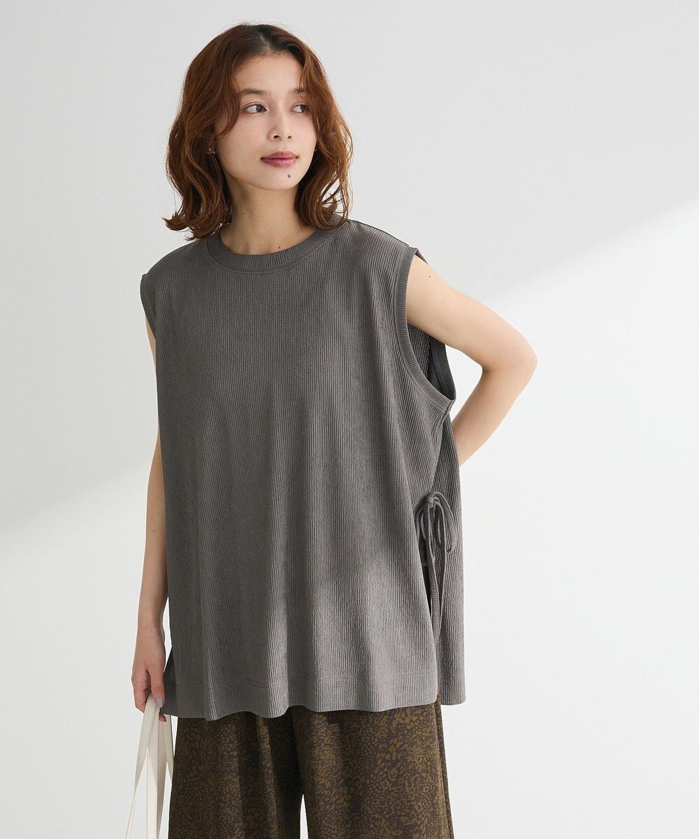 Green Parks サイドリボンノースリーブチュニック 