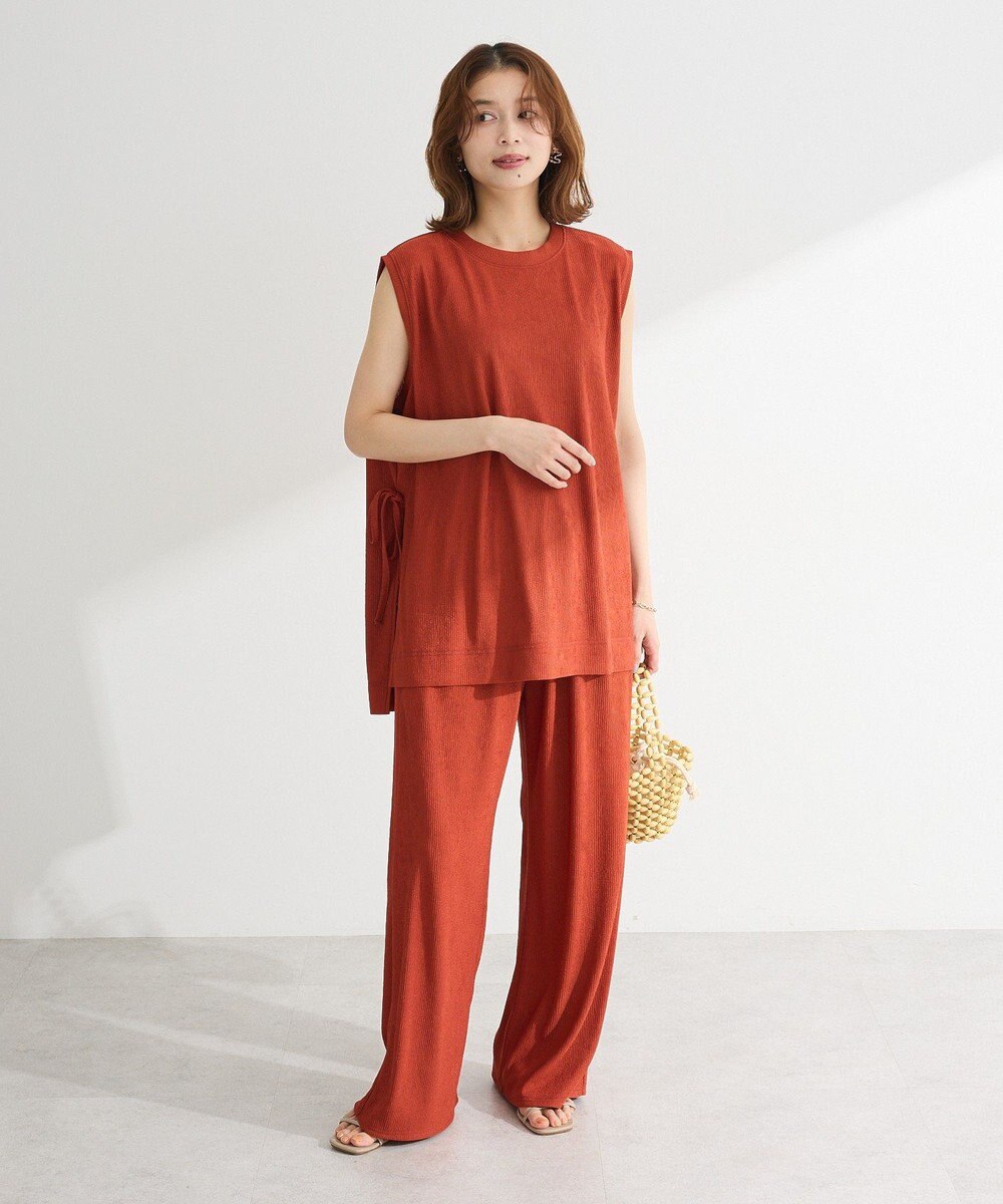 Green Parks サイドリボンノースリーブチュニック 