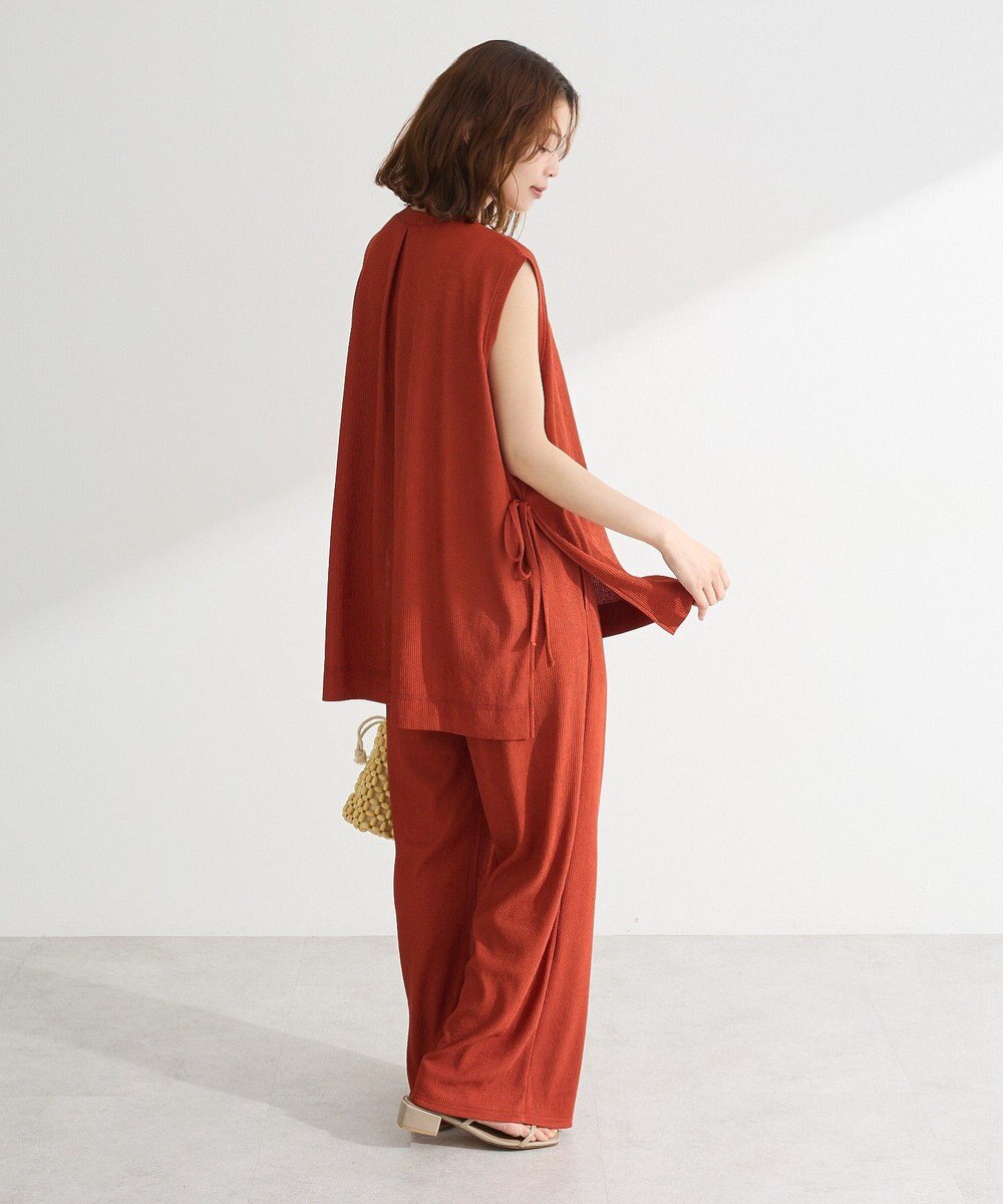 Green Parks サイドリボンノースリーブチュニック 