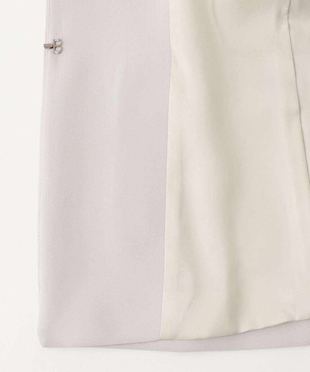 23区 【セットアップ対応/洗える】トリアセダブルジョーゼット ノーカラー ジャケット 