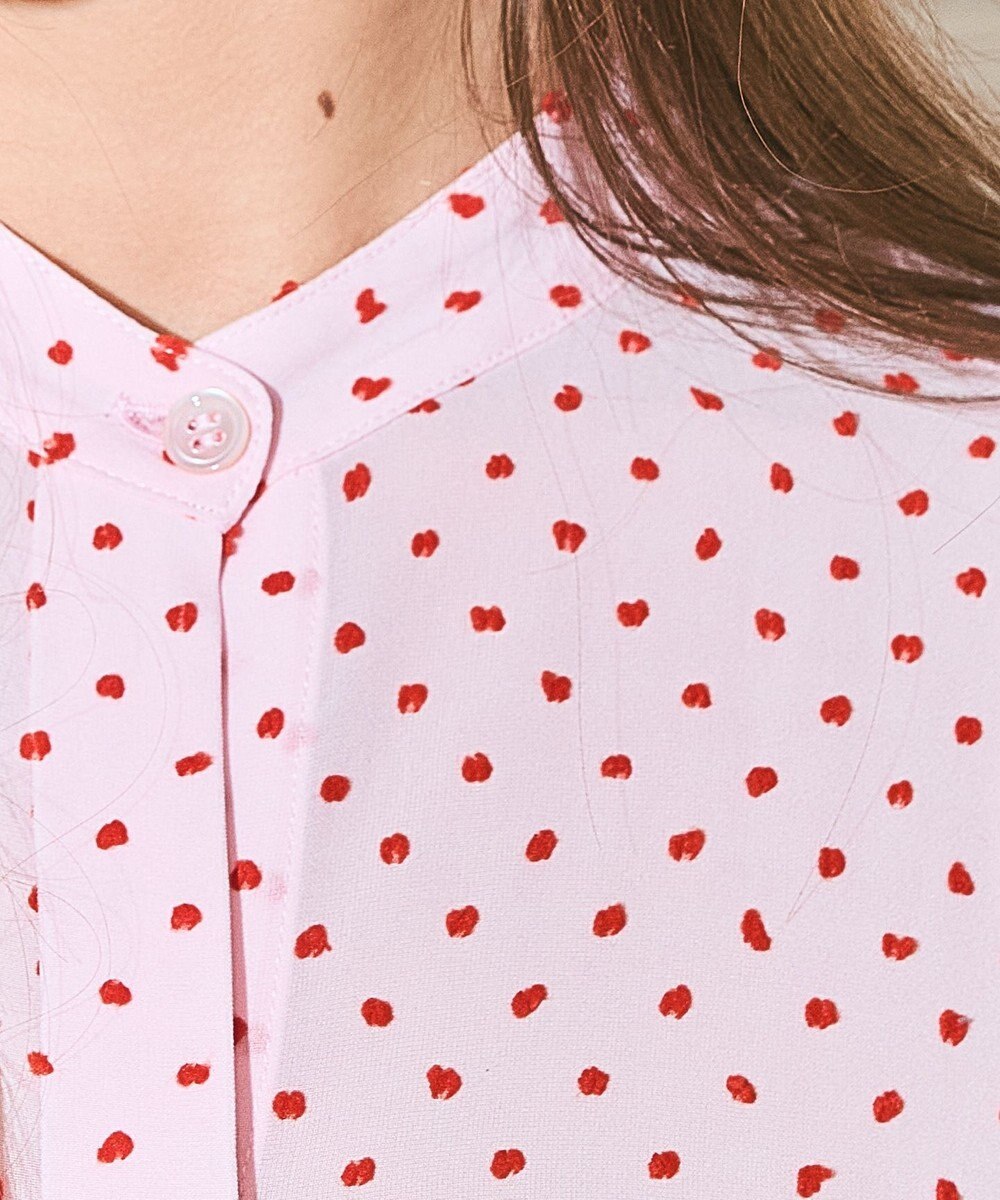 GRACE CONTINENTAL ドットジャガードボウタイブラウス 