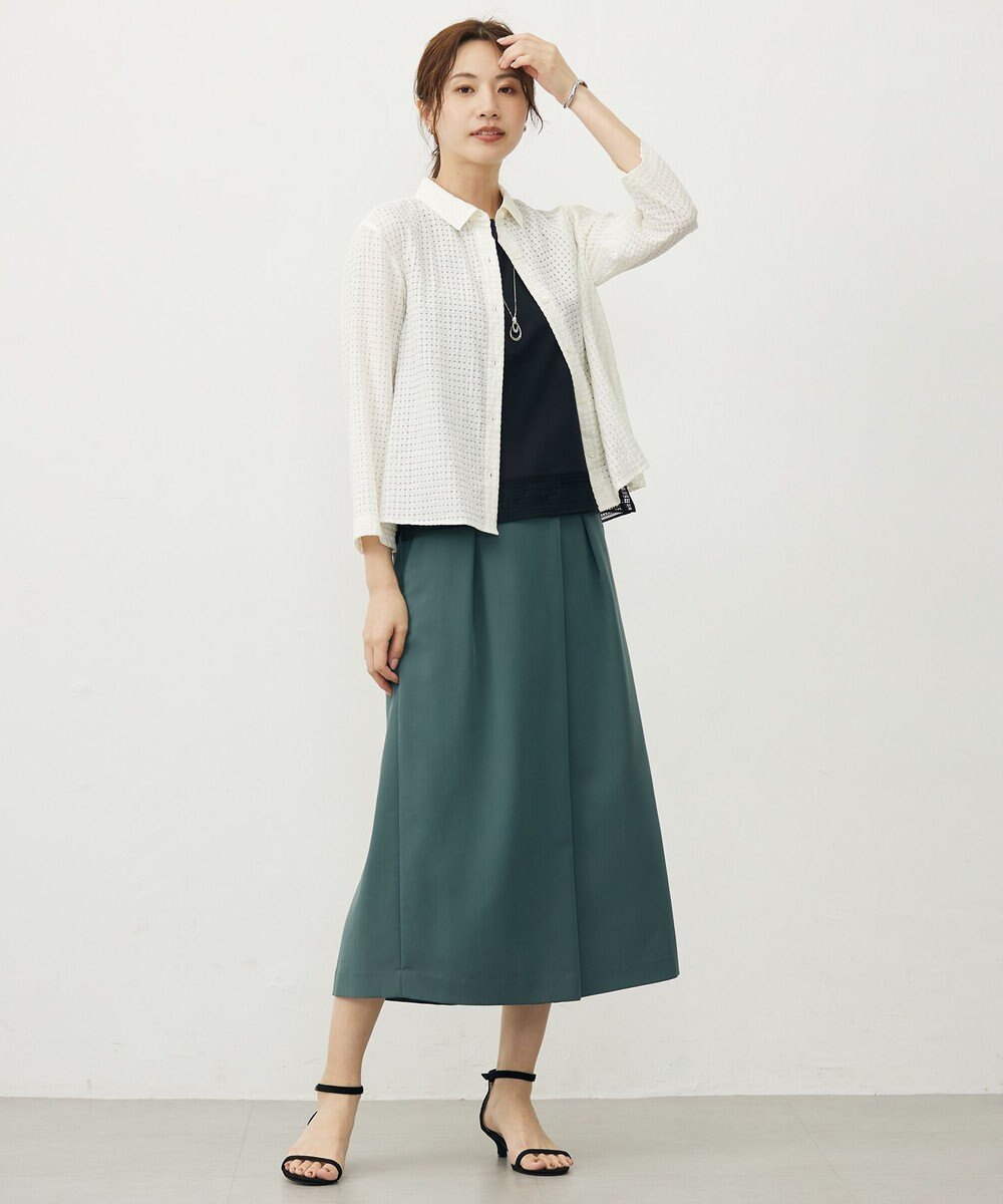 J.PRESS LADIES L 【洗える】Crispyツイル クロップド パンツ 