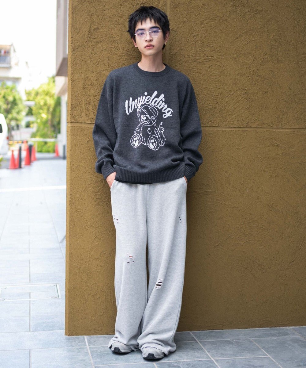 WEGO 【ユニセックス着用ITEM/SMLサイズ展開】ジャガードグラフィックプルオーバー 