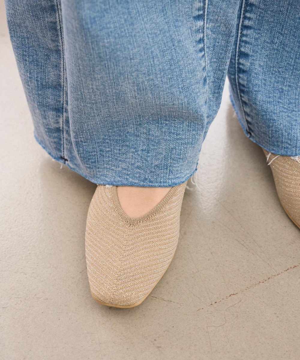 steppi シースルー スクエア パンプス 