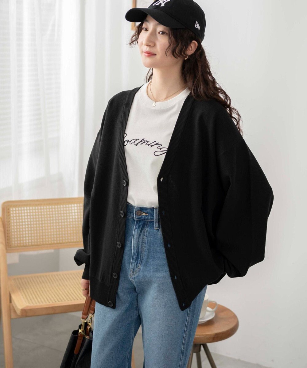 WEGO 【ユニセックス着用ITEM/紫外線対策/冷房対策】オーバーフィットドライタッチカーディガン 