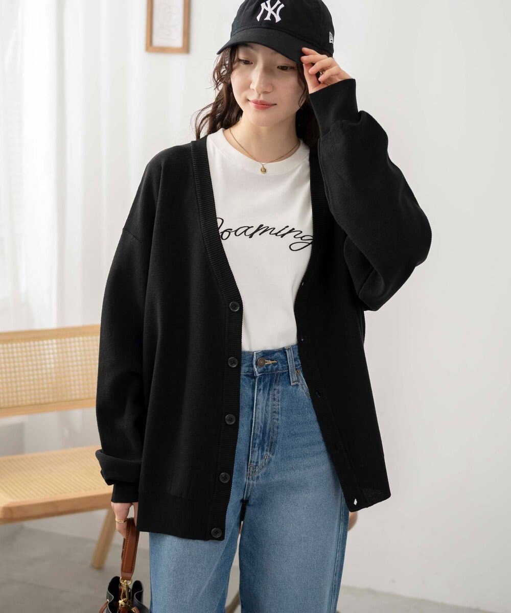 WEGO 【ユニセックス着用ITEM/紫外線対策/冷房対策】オーバーフィットドライタッチカーディガン 