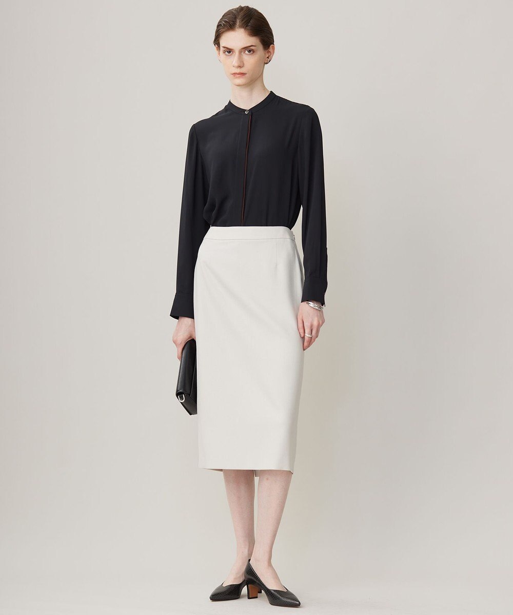 ICB L 【洗える】プロヴィスウールツイル  タイトスカート 