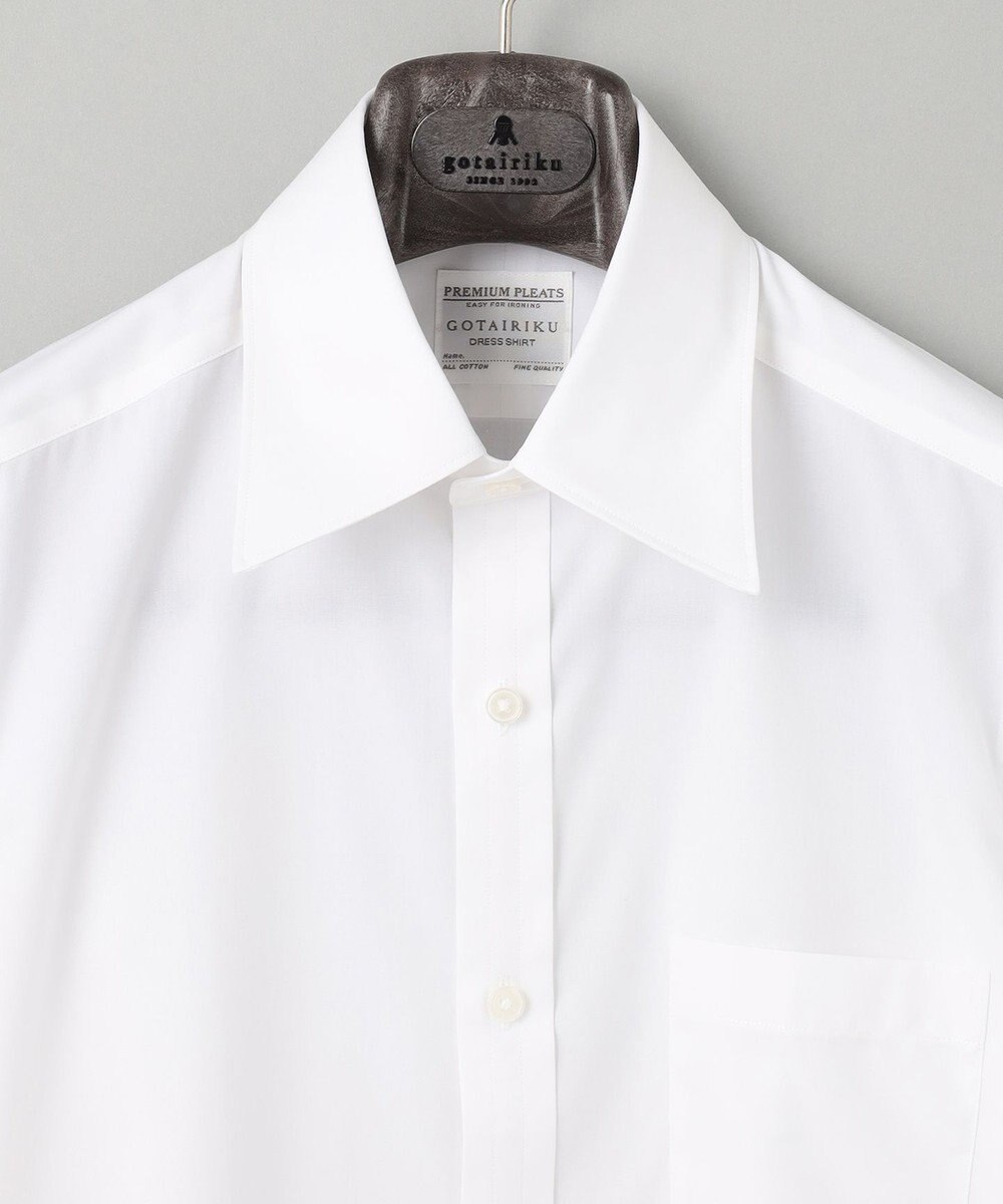 GOTAIRIKU 【形態安定/コンバーチブルカフス仕様】PREMIUMPLEATS_レギュラーカラー 通年ドレスシャツ 
