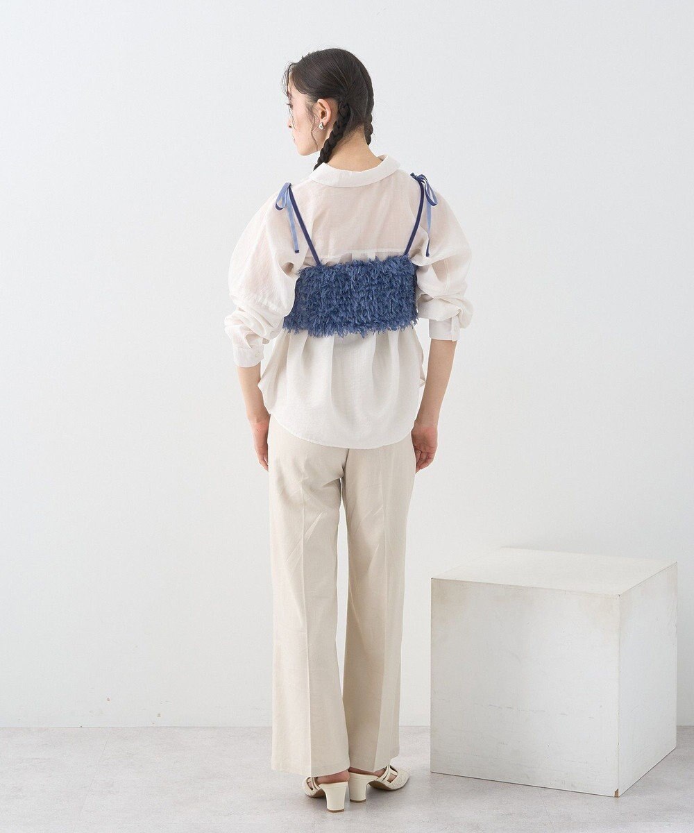 earth music&ecology 【WEB限定】ベロアリボンフェザービスチェ 