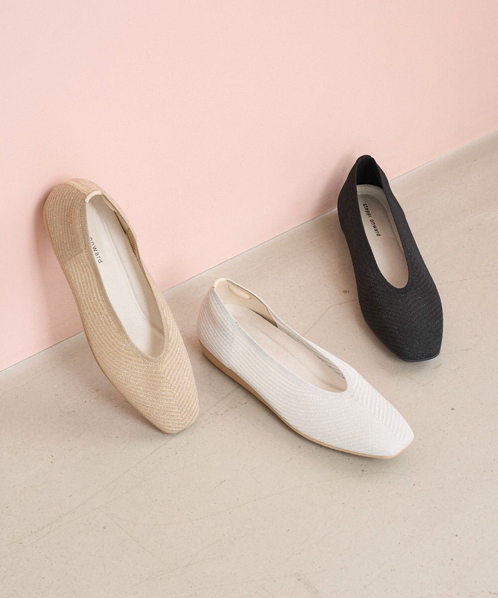 steppi シースルー スクエア パンプス 