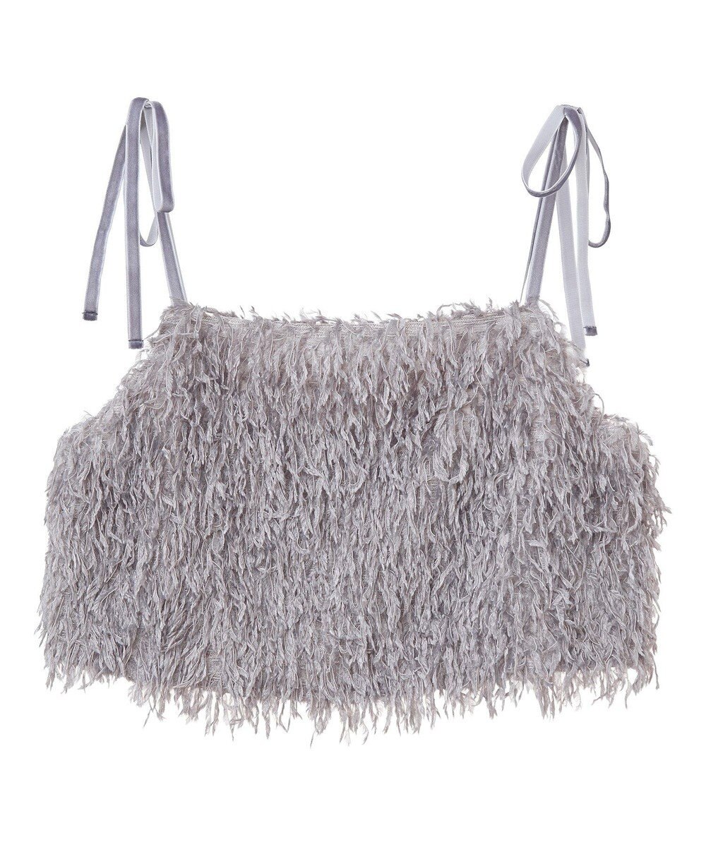 earth music&ecology 【WEB限定】ベロアリボンフェザービスチェ 