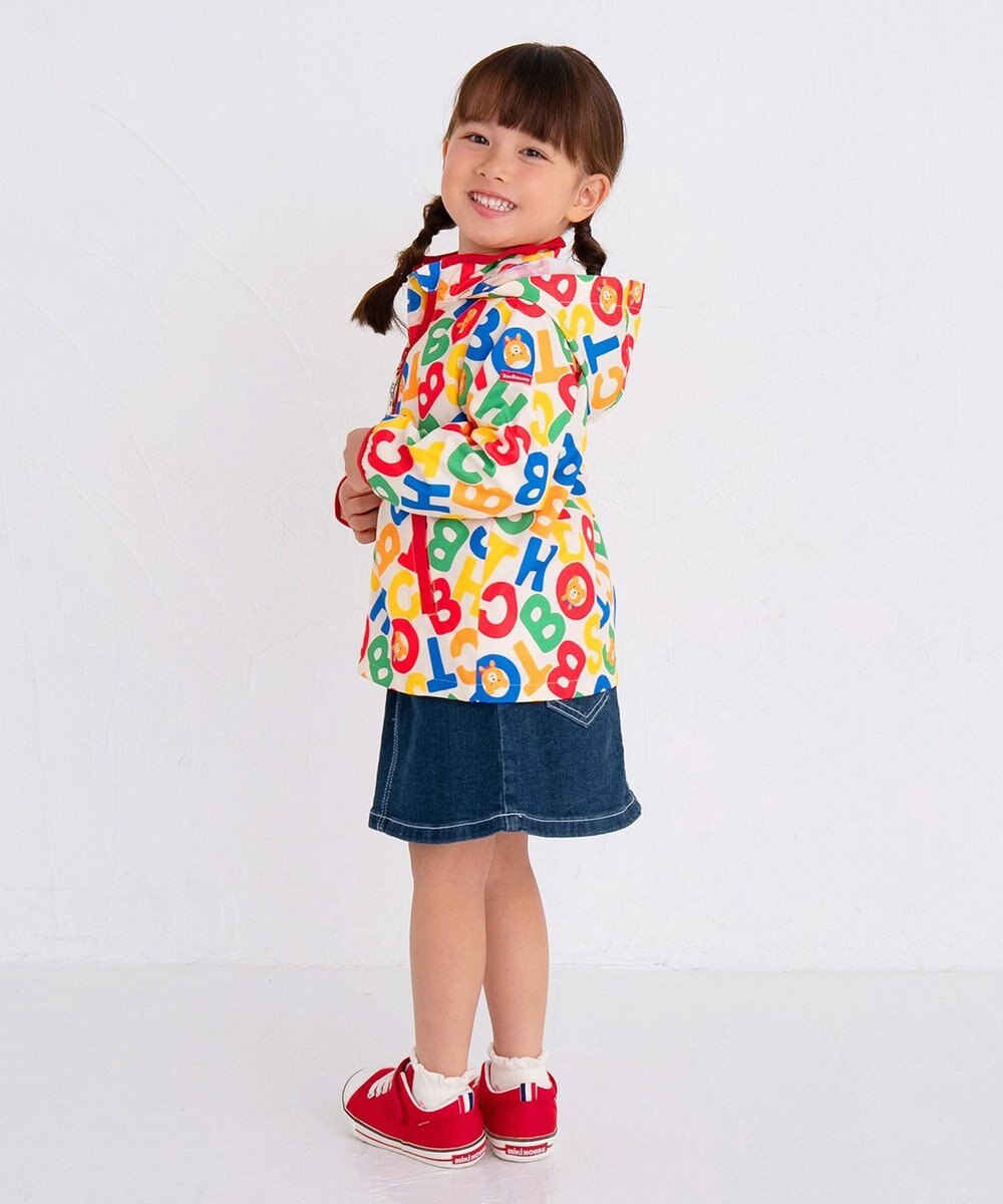 MIKI HOUSE HOT BISCUITS 【80-120cm】 ロゴ総柄 ウインドブレーカー 