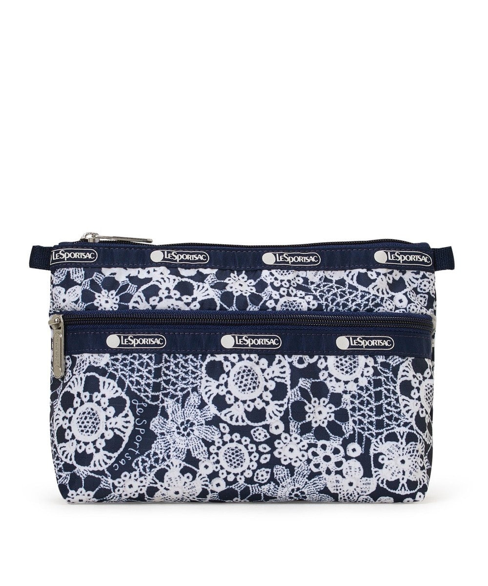 LeSportsac COSMETIC CLUTCH/フローラルレースネイビー 