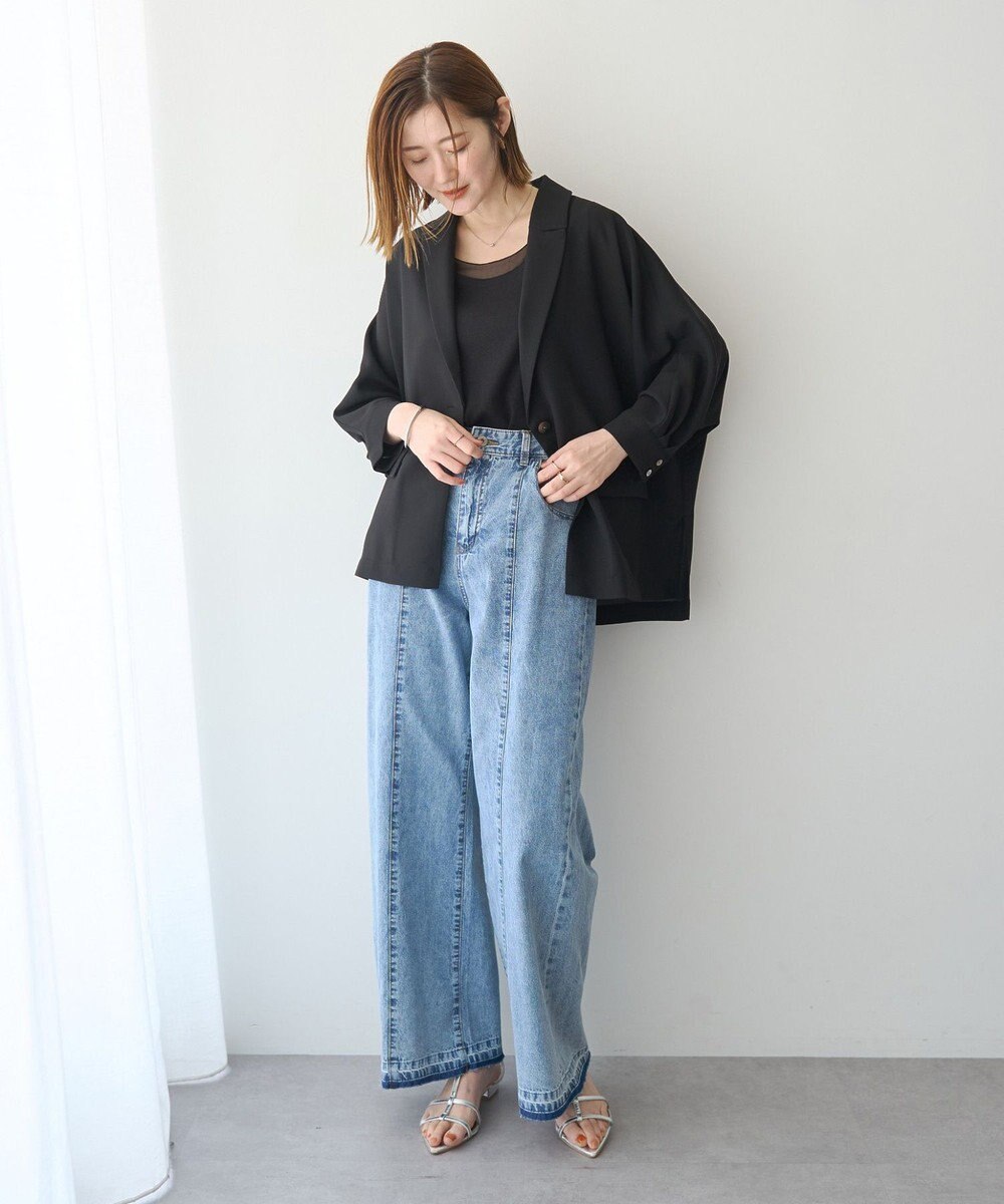 YECCA VECCA 綿麻バギーデニムパンツ 